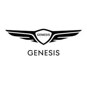 A black and white image of the genesis logo.