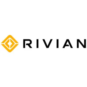 A logo of rivian.